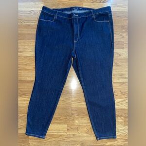 Old Navy High Rise Super Skinny Jeans Women’s Plus Size 26 Short Dark Wash EUC